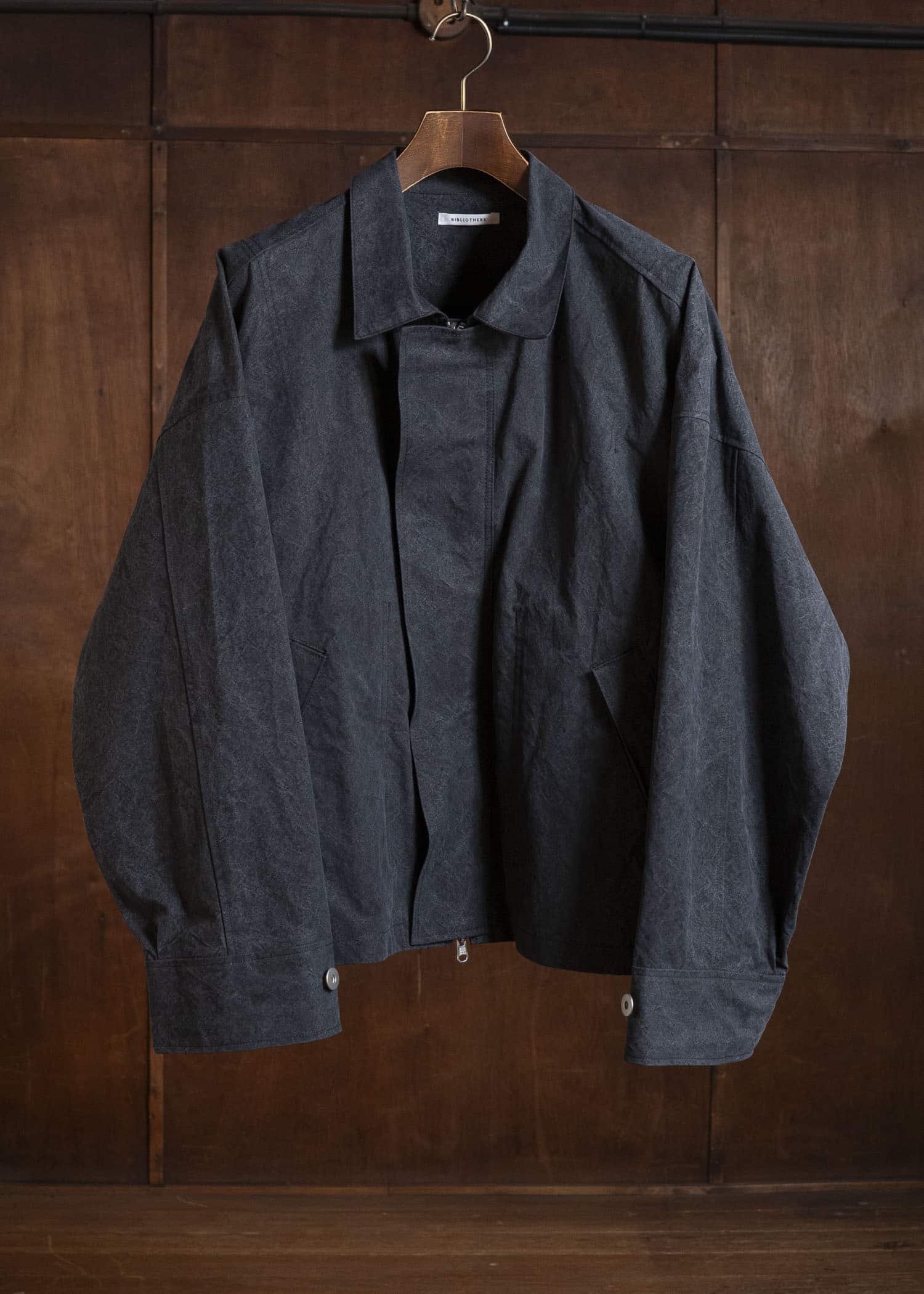 BIBLIOTHERK BR-OT08-SS26 REVERSIBLE JACKET BLACK