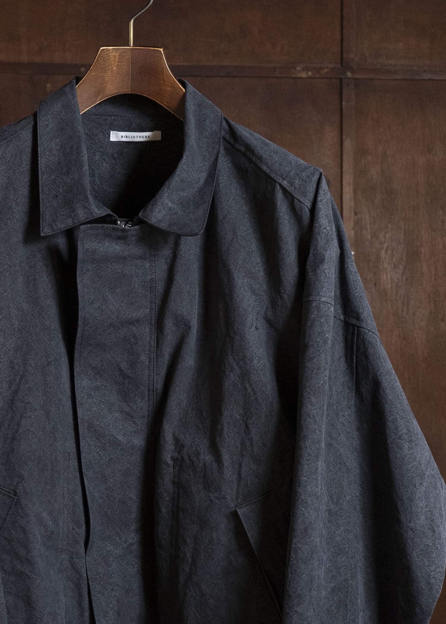 BIBLIOTHERK BR-OT08-SS26 REVERSIBLE JACKET BLACK