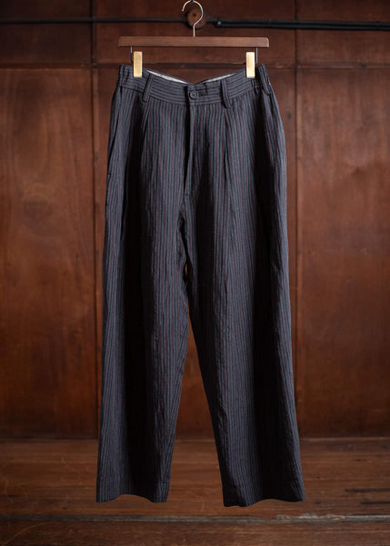 ZIGGY CHEN Drop Crotch Wide-Leg Trousers Dark Gray 0M2500505