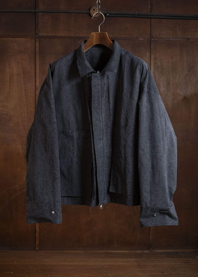 BIBLIOTHERK BR-OT08-SS26 REVERSIBLE JACKET BLACK