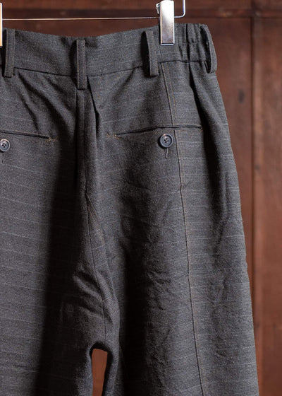 ZIGGY CHEN Drop Crotch Wide-Leg Trousers Khaki Gray 0M2500503