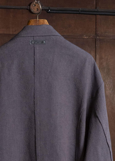 Professor.E BELTED CROPPED TRENCH GREYISH PURPLE 26FW-PE-JKT-14