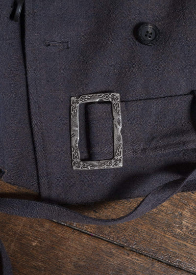 Professor.E BELTED CROPPED TRENCH GREYISH PURPLE 26FW-PE-JKT-14