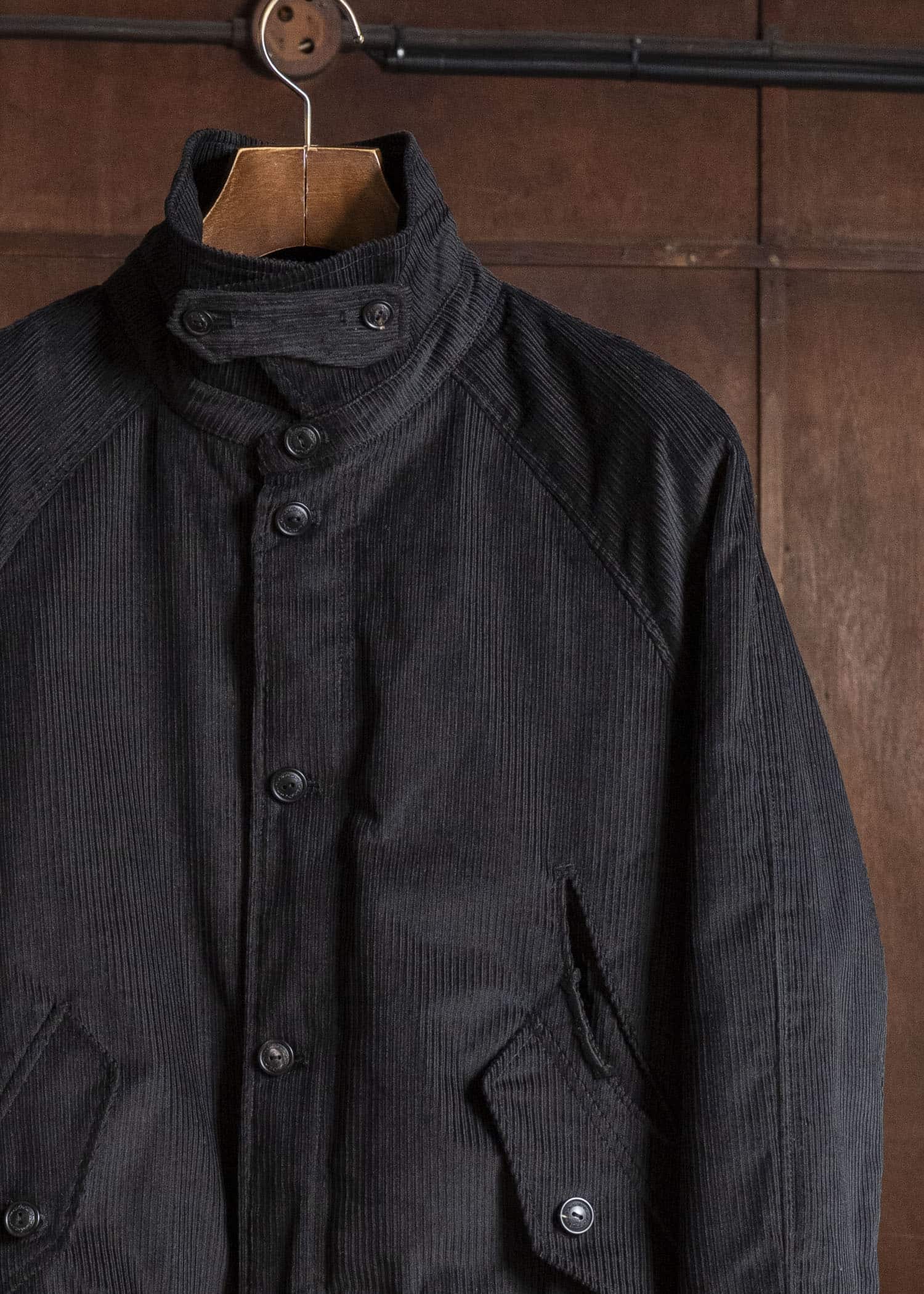 Professor.E CORDUROY HARRINGTON JKT BLACK 26FW-PE-JKT-11