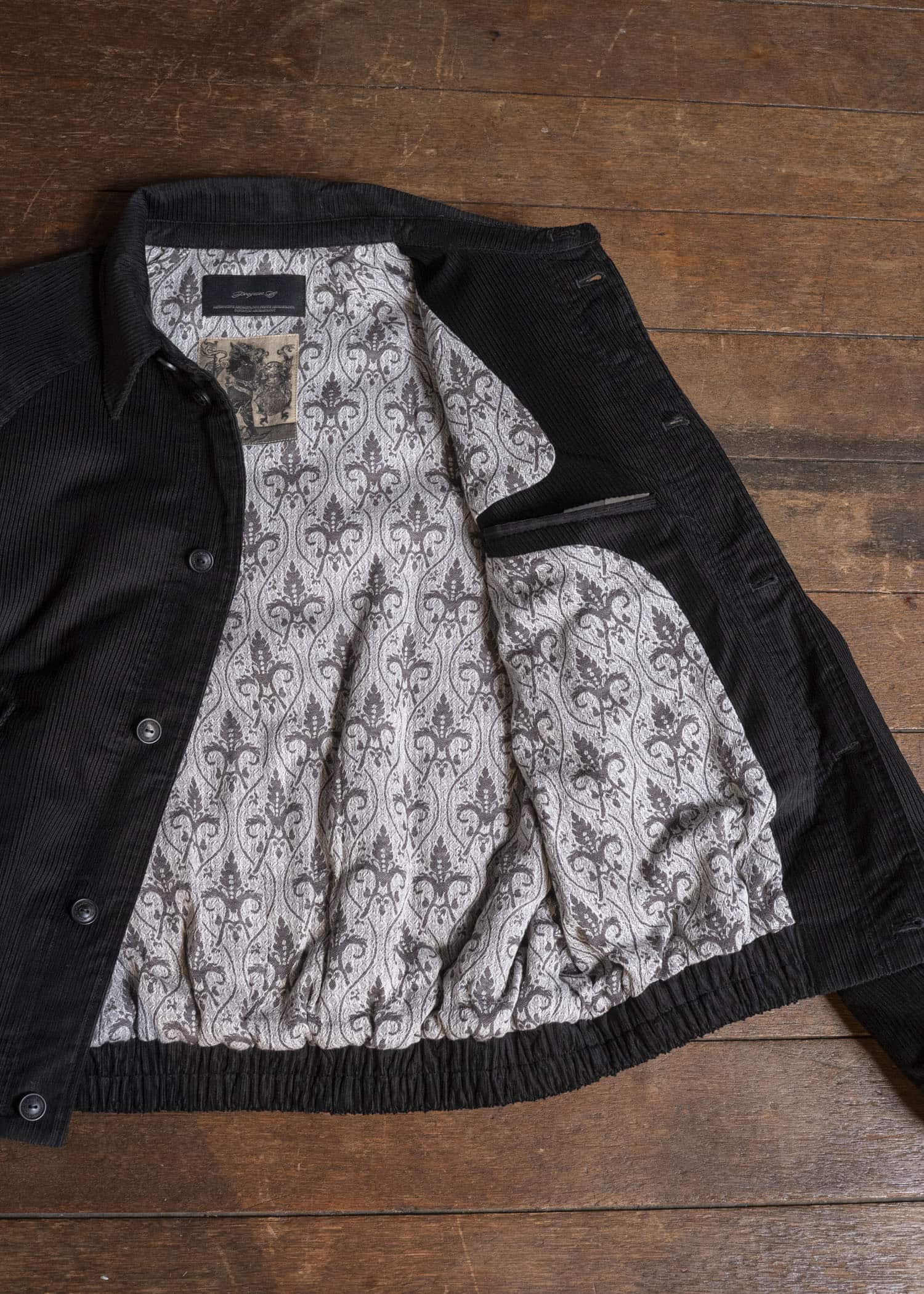 Professor.E CORDUROY HARRINGTON JKT BLACK 26FW-PE-JKT-11