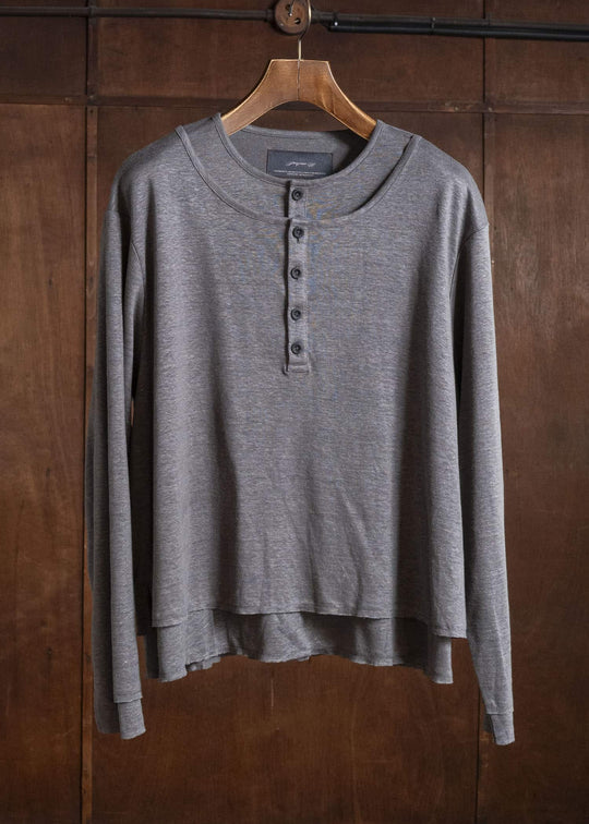 Professor.E DOUBLE LAYERED HENLEY GREY 26FW-PE-TTL-02