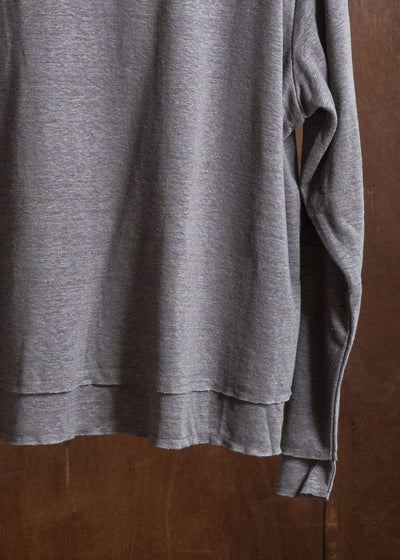 Professor.E DOUBLE LAYERED HENLEY GREY 26FW-PE-TTL-02