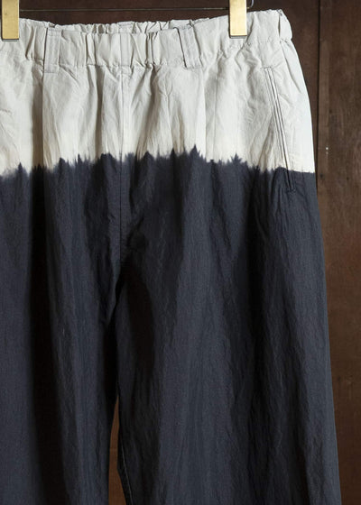 SUZUSAN 5049CN-330 Cotton Nylon Wide Single-Seam Pants Black - LightGrey