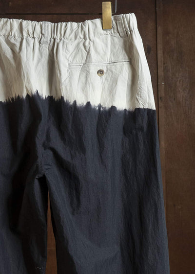 SUZUSAN 5049CN-330 Cotton Nylon Wide Single-Seam Pants Black - LightGrey