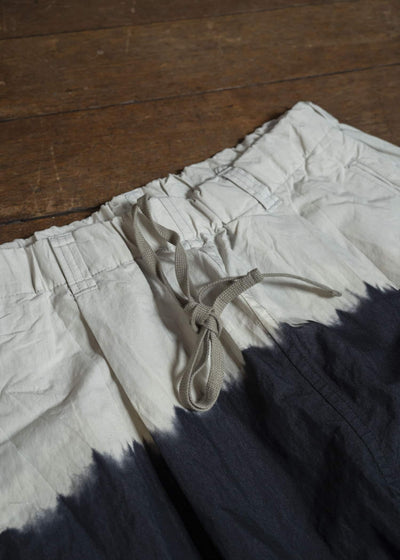 SUZUSAN 5049CN-330 Cotton Nylon Wide Single-Seam Pants Black - LightGrey