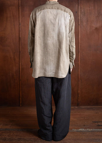 ZIGGY CHEN Classic Stripe Pleated Shirt Dirty White 0M2500701