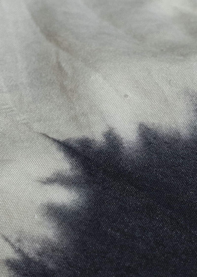 SUZUSAN 5049CN-330 Cotton Nylon Wide Single-Seam Pants Black - LightGrey