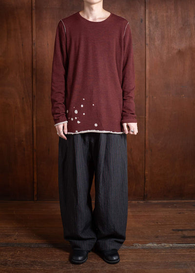ZIGGY CHEN Crewneck Sweater Tacora Red 0M2502001