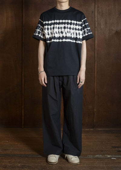 SUZUSAN 5049CN-330 Cotton Nylon Wide Single-Seam Pants Black - LightGrey