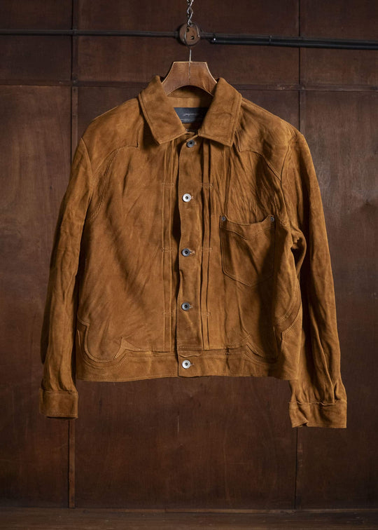 Professor.E SUEDE TRUCKER JKT BROWN 26FW-PE-JKT-16