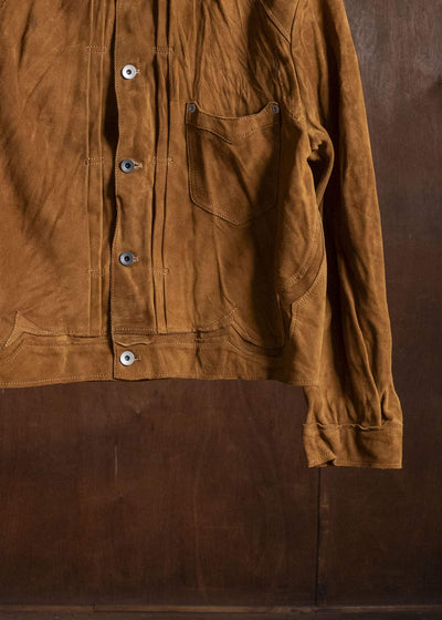 Professor.E SUEDE TRUCKER JKT BROWN 26FW-PE-JKT-16