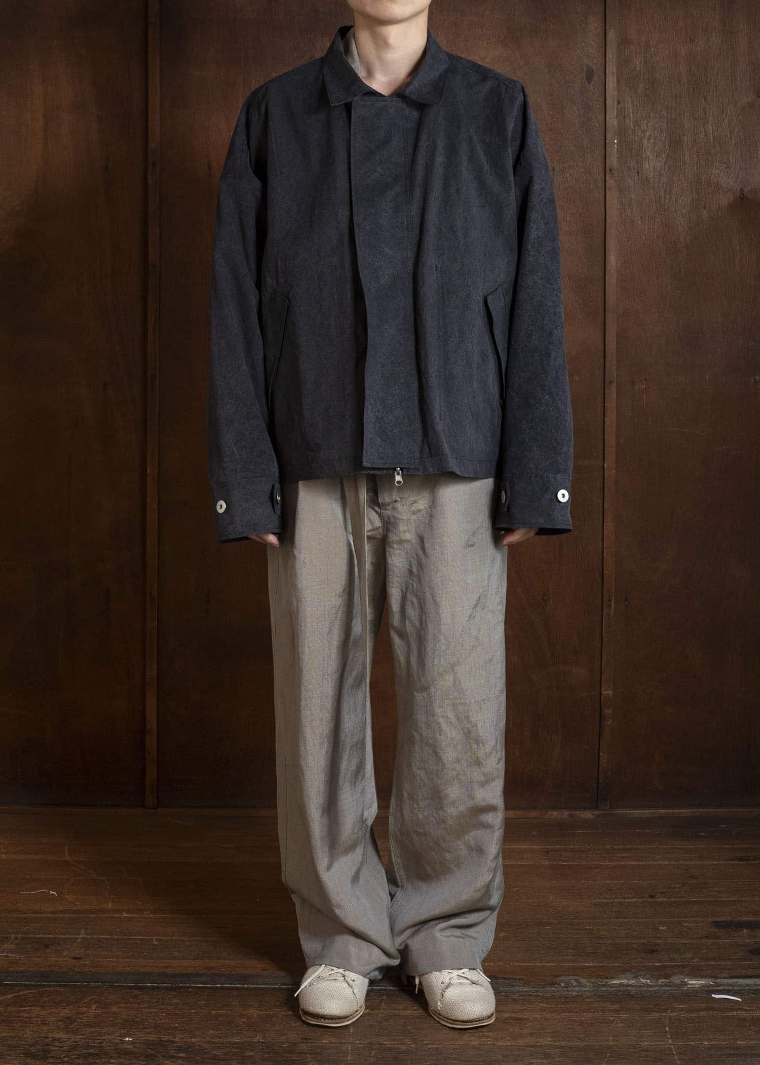 BIBLIOTHERK BR-OT08-SS26 REVERSIBLE JACKET BLACK