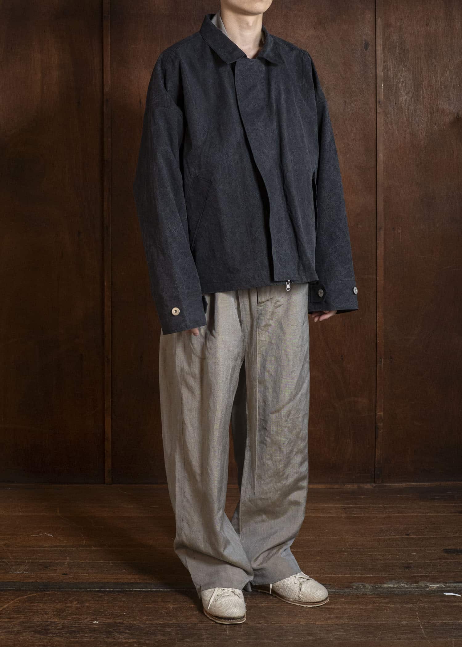 BIBLIOTHERK BR-OT08-SS26 REVERSIBLE JACKET BLACK