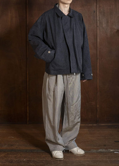 BIBLIOTHERK BR-OT08-SS26 REVERSIBLE JACKET BLACK