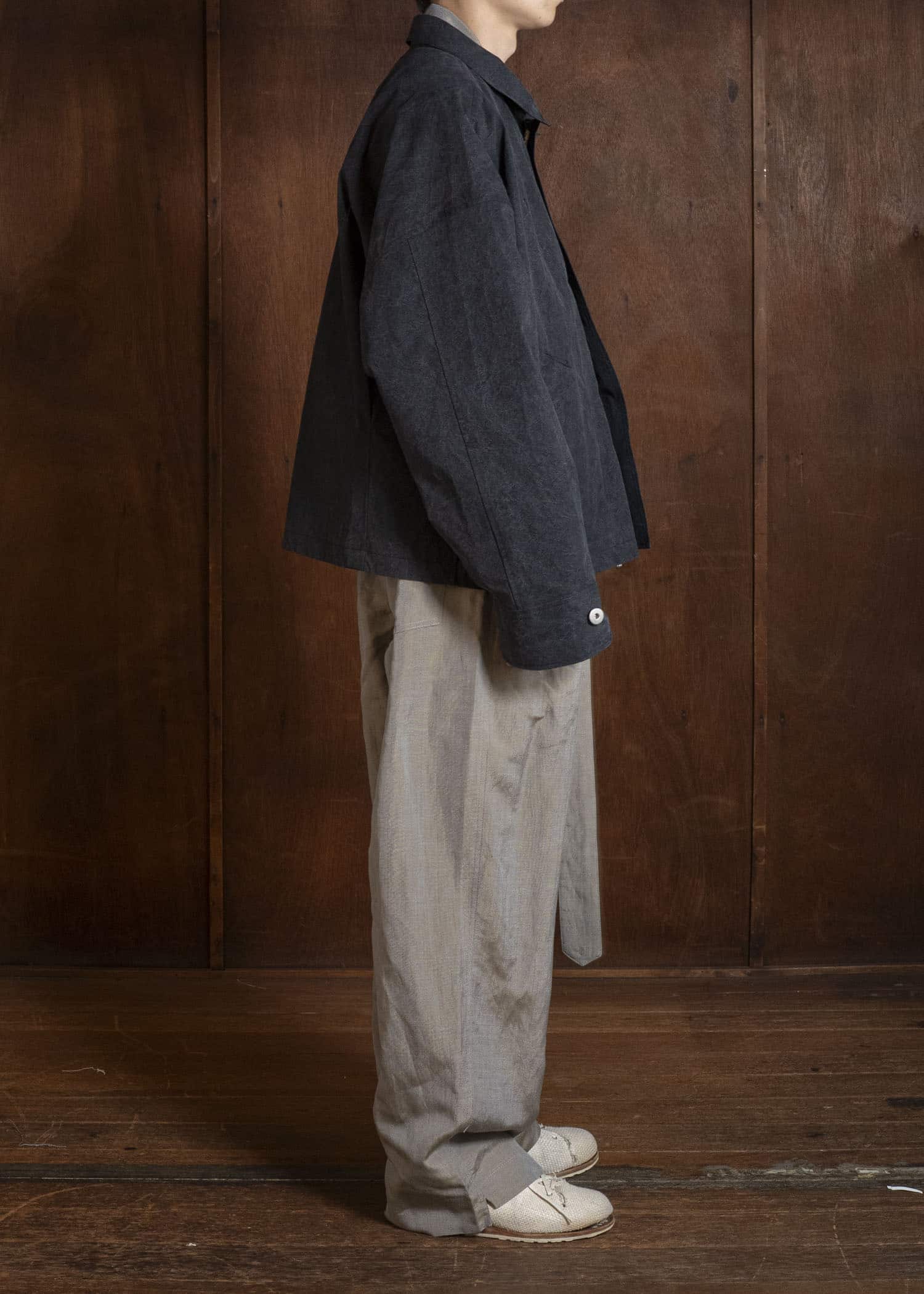 BIBLIOTHERK BR-OT08-SS26 REVERSIBLE JACKET BLACK