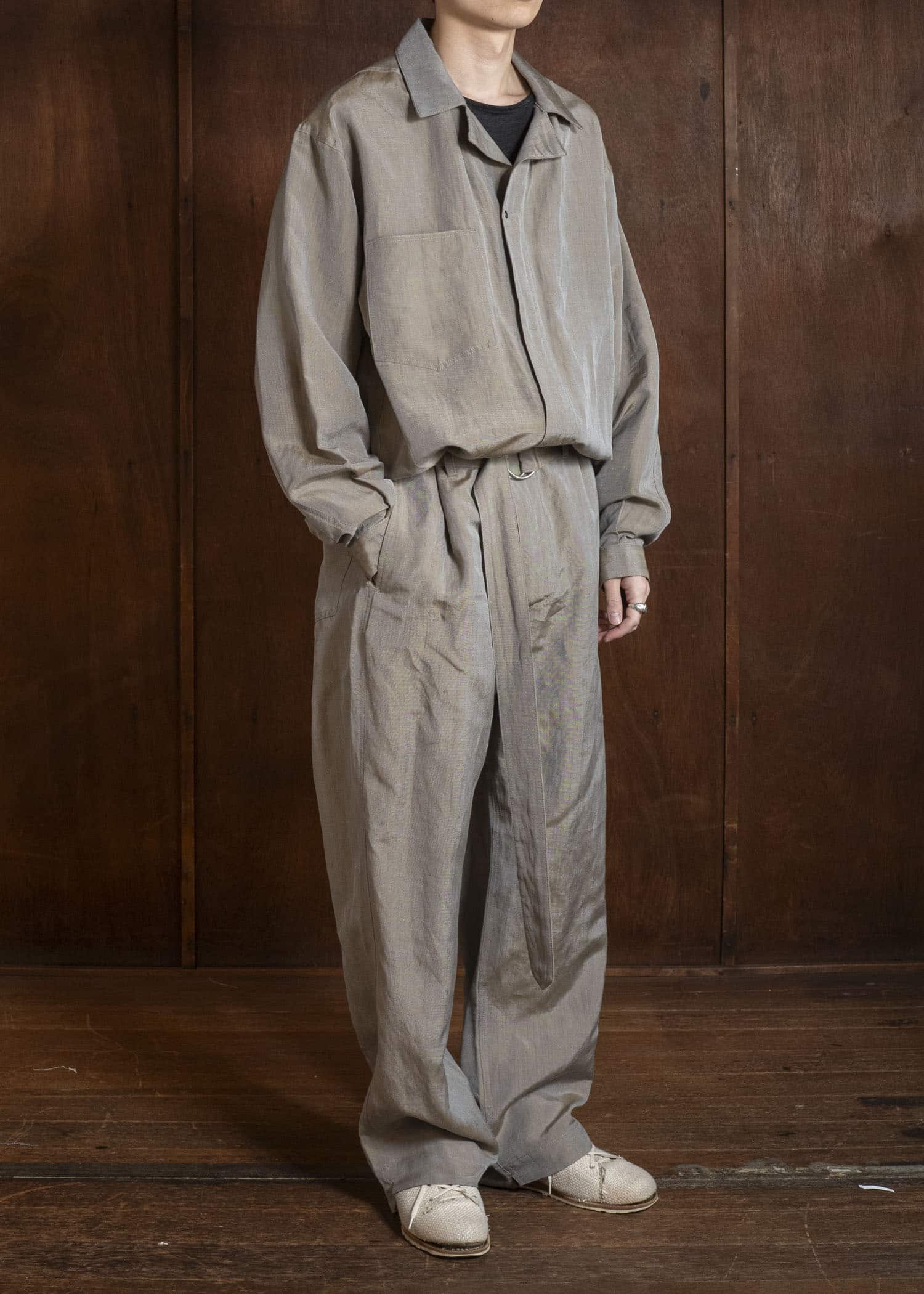 BIBLIOTHERK BR-OT07-SS26 FOLDED JUMPSUIT BEIGE