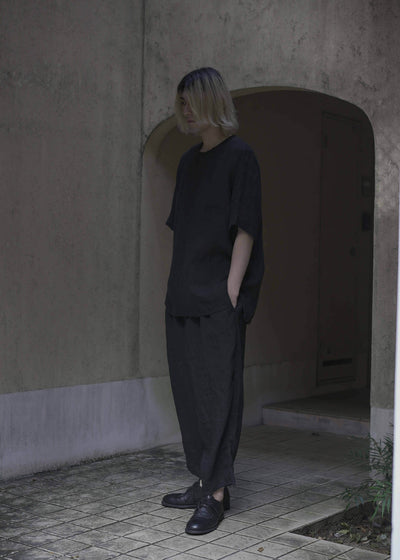ZIIIN "DARMA" 3 TUCK WIDE PANT / BLACK