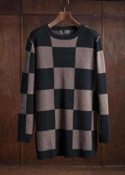 Aleksandr Manamis HIGH NECK PLAID PATTERN SWEATER