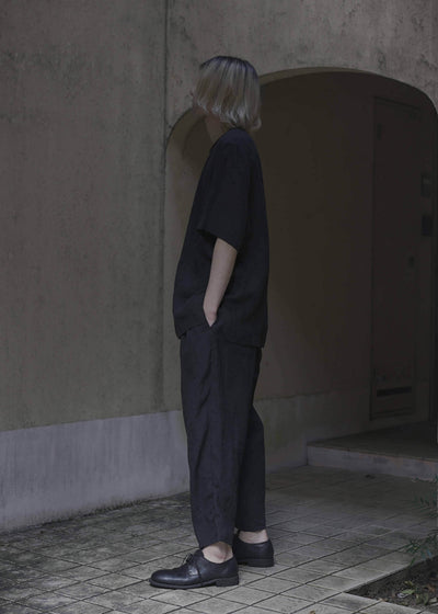 ZIIIN "DARMA" 3 TUCK WIDE PANT / BLACK