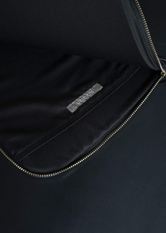 SUZUSAN 9017C-350 Organic Cotton Laptop Case Boushi Yoroidan Shibori Black - Ivory