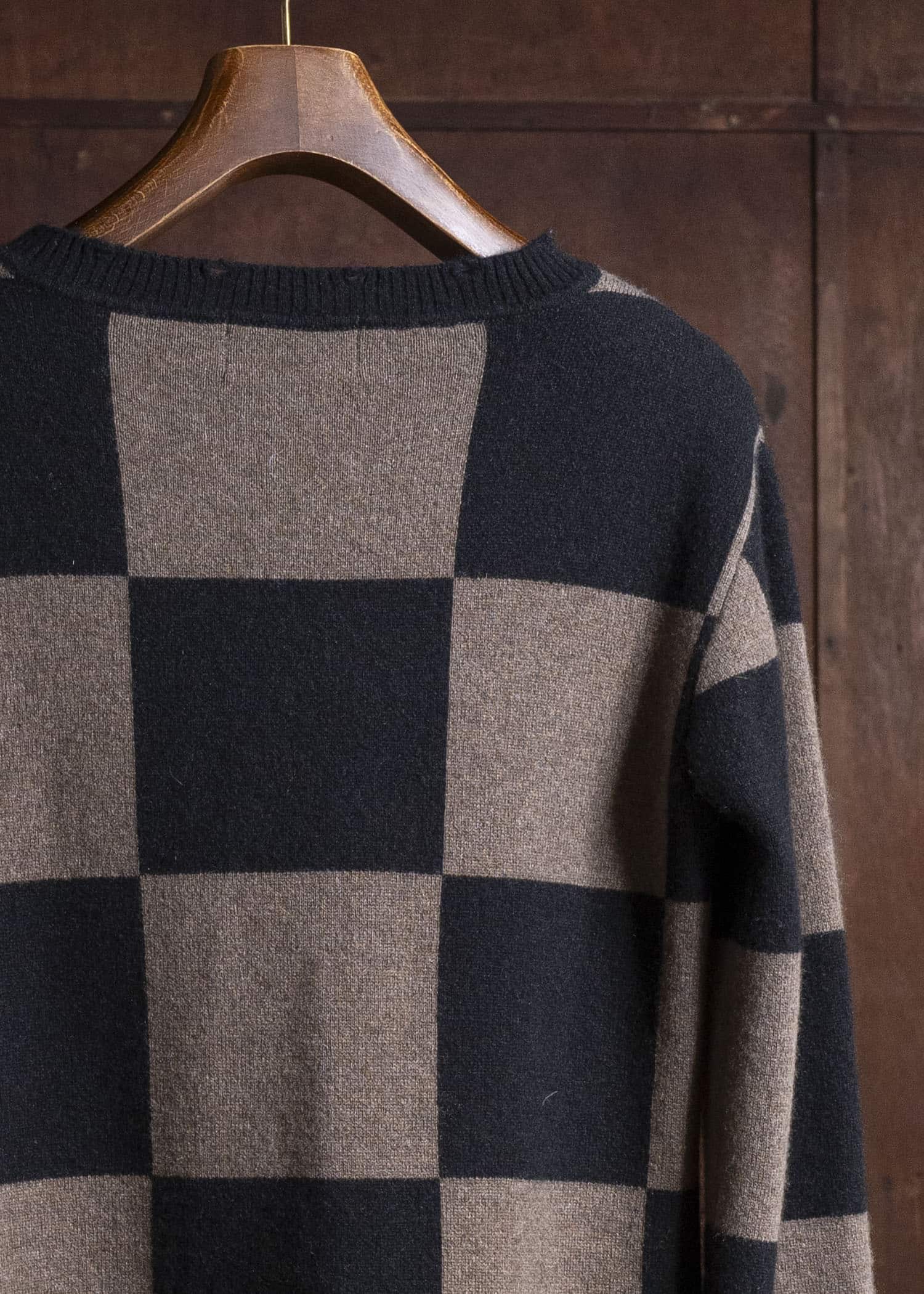 Aleksandr Manamis HIGH NECK PLAID PATTERN SWEATER
