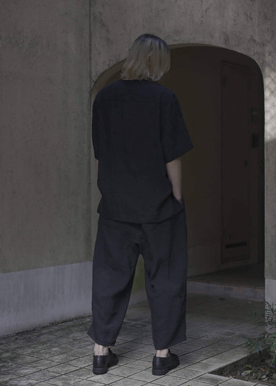 ZIIIN "DARMA" 3 TUCK WIDE PANT / BLACK
