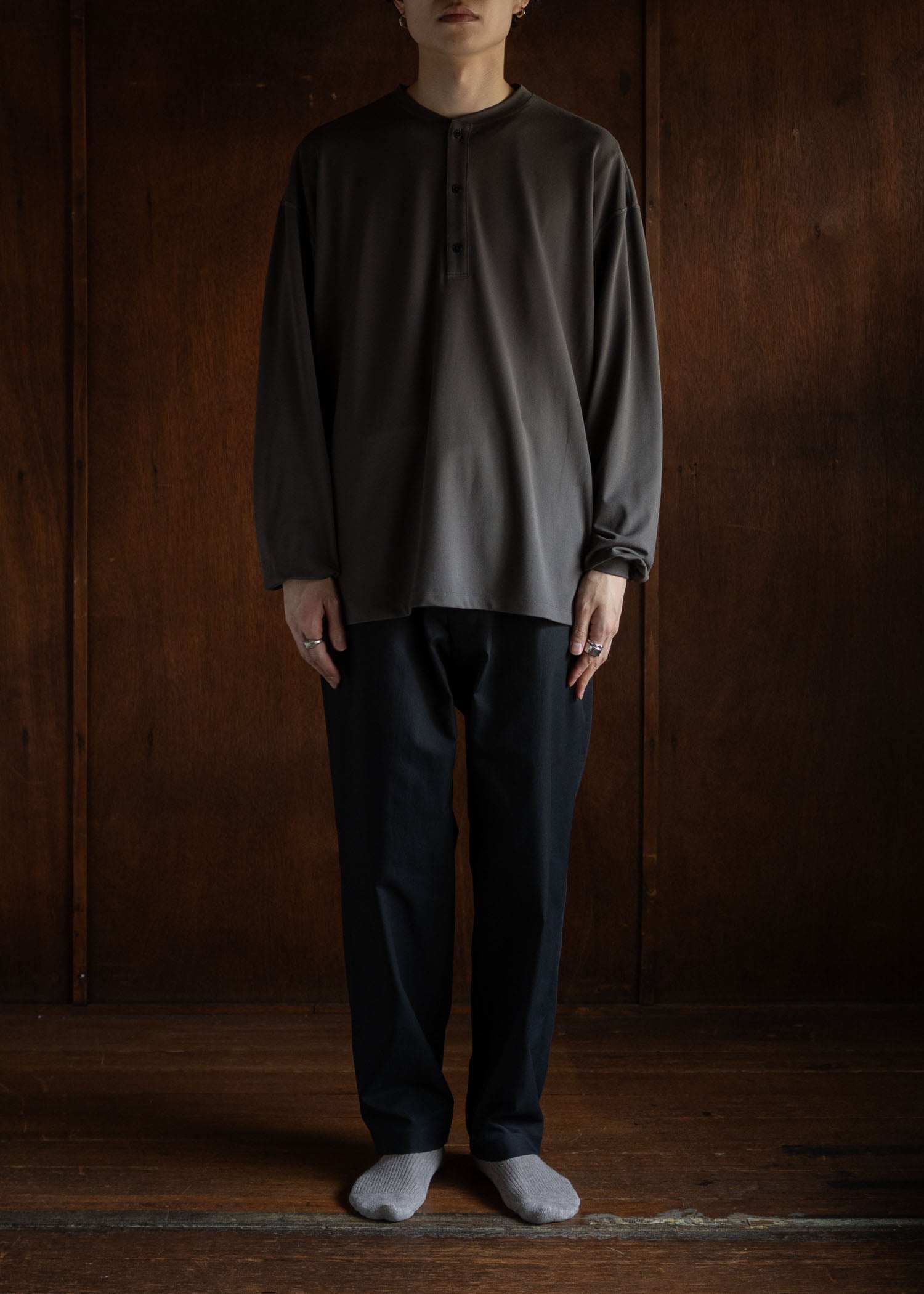 YOKO SAKAMOTO L/S HENLEY NECK