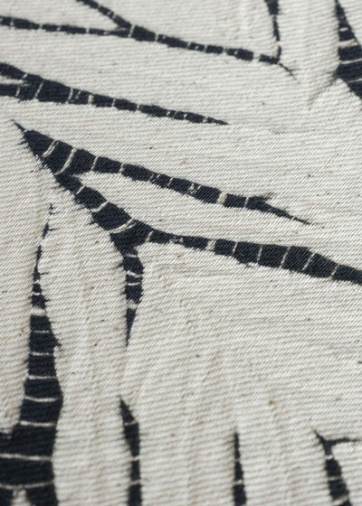 SUZUSAN 9017C-260 Organic Cotton Laptop Case Gangi Mokume Shibori Black - Ivory