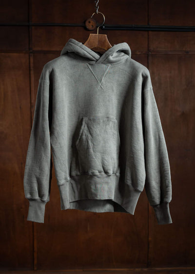Taiga Takahashi Hooded Sweat Shirt Logwood Dye Grey Lot.606