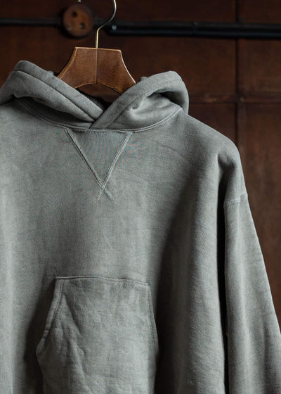 Taiga Takahashi Hooded Sweat Shirt Logwood Dye Grey Lot.606