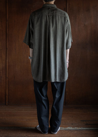 KLASICA SH-03 Relaxed Fit H/S shirts / Brown dye Stripe