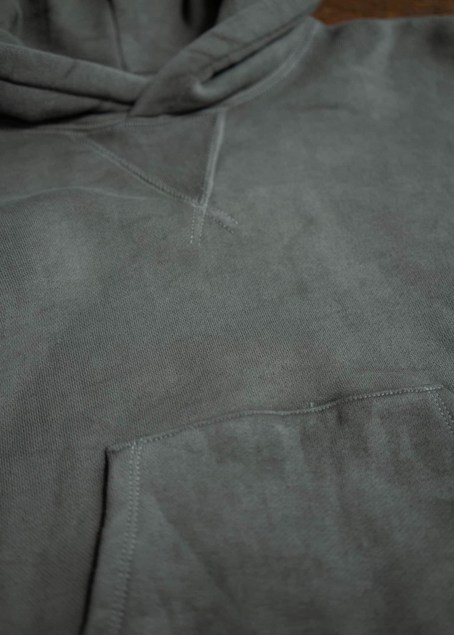 Taiga Takahashi Hooded Sweat Shirt Logwood Dye Grey Lot.606