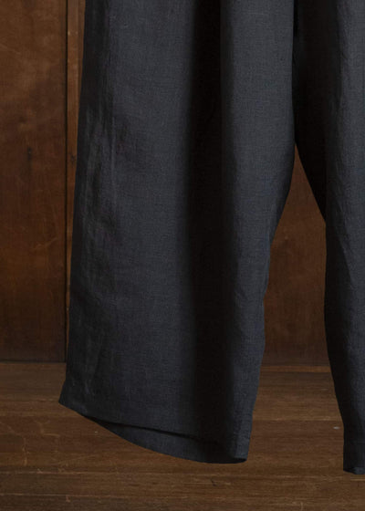 Jurgen Lehl J0162FPM912-19 リネンムラ染パンツ	黒