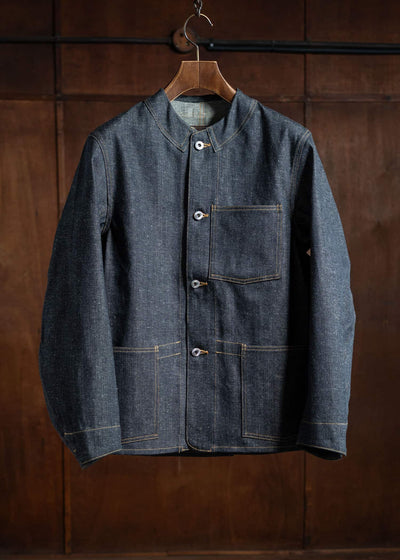 Taiga Takahashi Railroad Denim Jacket Raw Indigo Lot.713