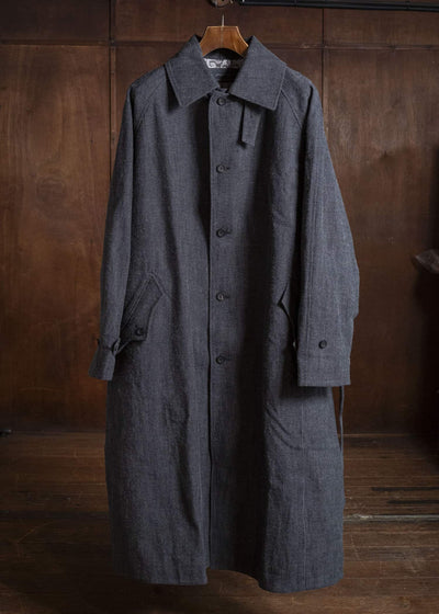 Professor.E E BELTED OVERCOAT GREY 26FW-PE-LC-02