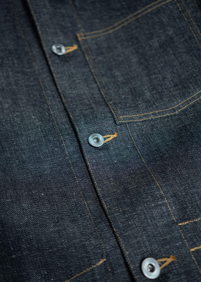 Taiga Takahashi Railroad Denim Jacket Raw Indigo Lot.713