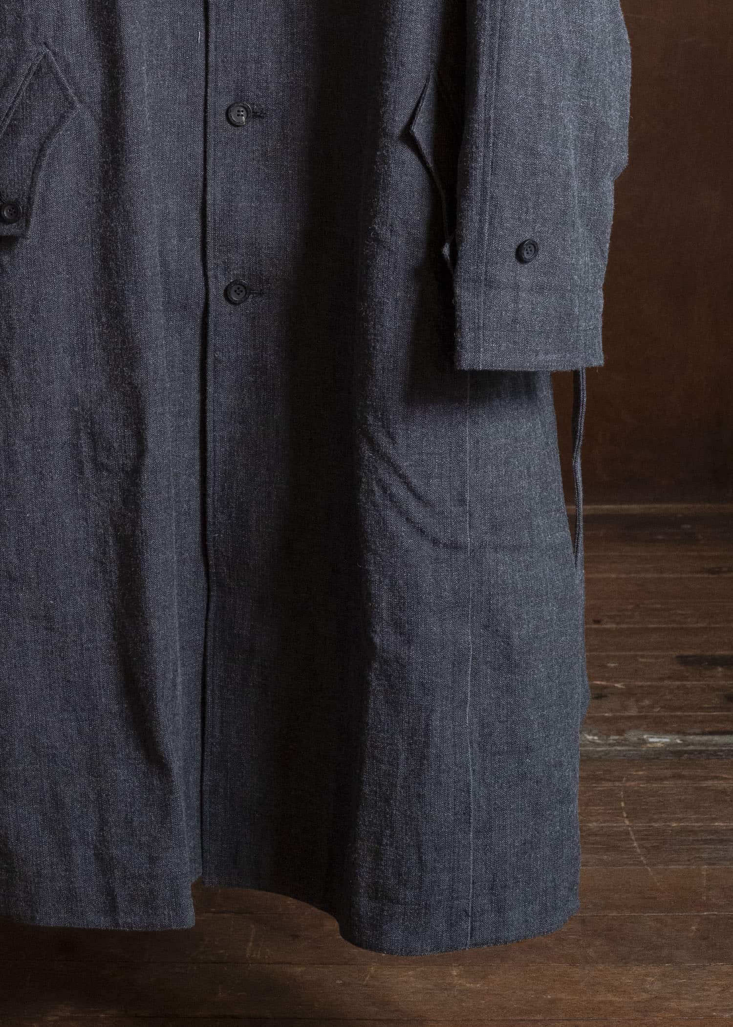 Professor.E E BELTED OVERCOAT GREY 26FW-PE-LC-02
