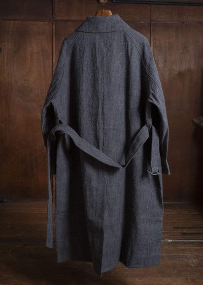 Professor.E E BELTED OVERCOAT GREY 26FW-PE-LC-02
