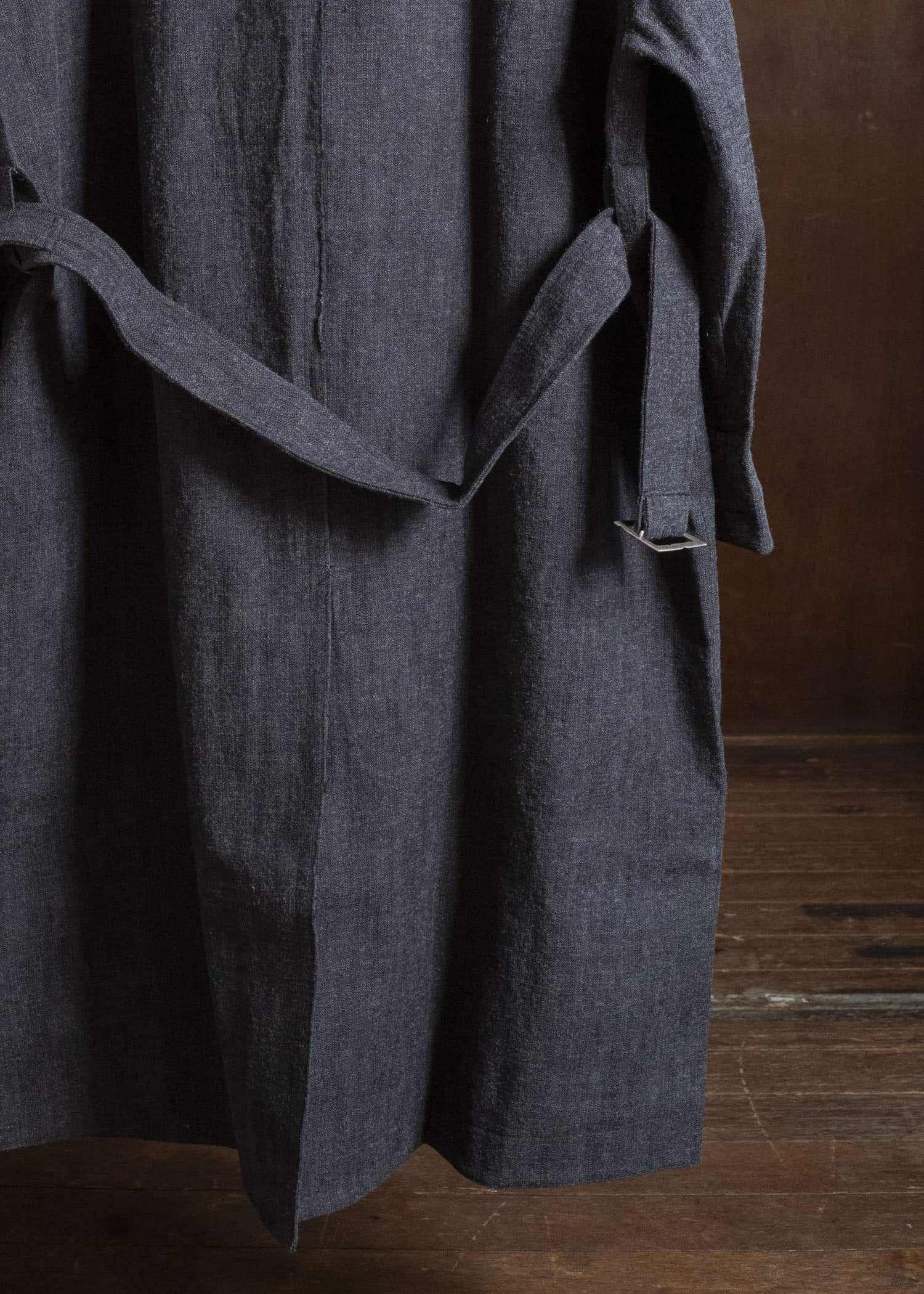 Professor.E E BELTED OVERCOAT GREY 26FW-PE-LC-02
