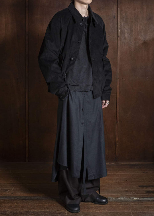 Professor.E CORDUROY HARRINGTON JKT BLACK 26FW-PE-JKT-11