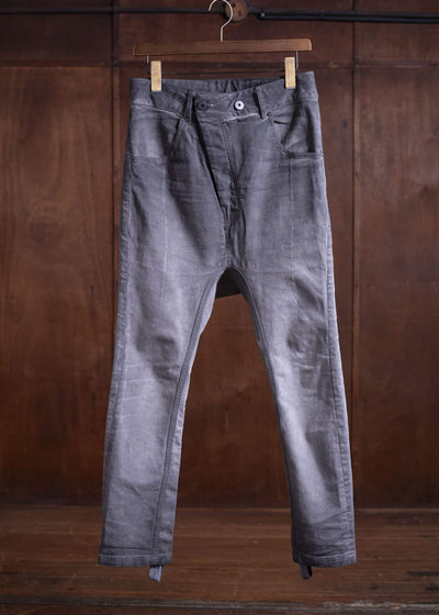 boris bidjan saberi DRAWSTRING DENIM PANTS WASH BLUE