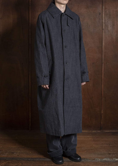 Professor.E E BELTED OVERCOAT GREY 26FW-PE-LC-02