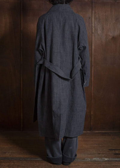 Professor.E E BELTED OVERCOAT GREY 26FW-PE-LC-02