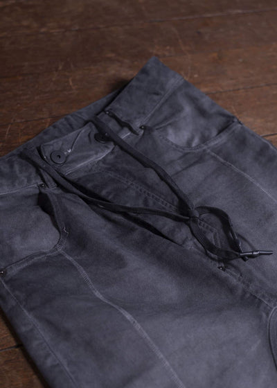 boris bidjan saberi DRAWSTRING DENIM PANTS WASH BLUE