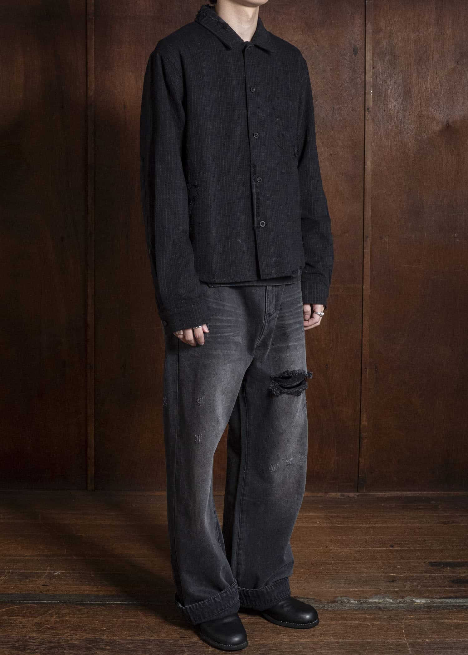 Professor.E FADED BLACK DENIM GREY 26FW-PE-TRL-05